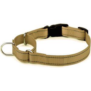 Martingale Reflective Dog Collar Adjustable Safety Nylon  Medium Dogs-Golden Tan